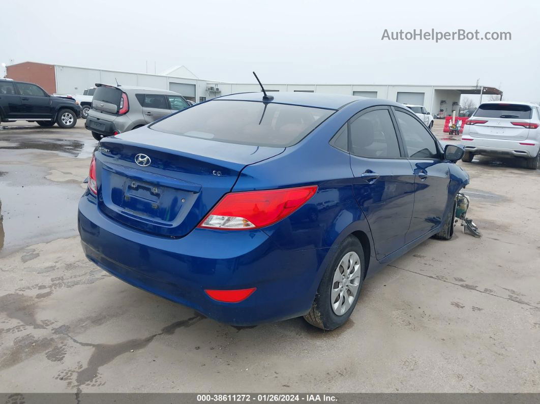 2016 Hyundai Accent Se Синий vin: KMHCT4AEXGU071954