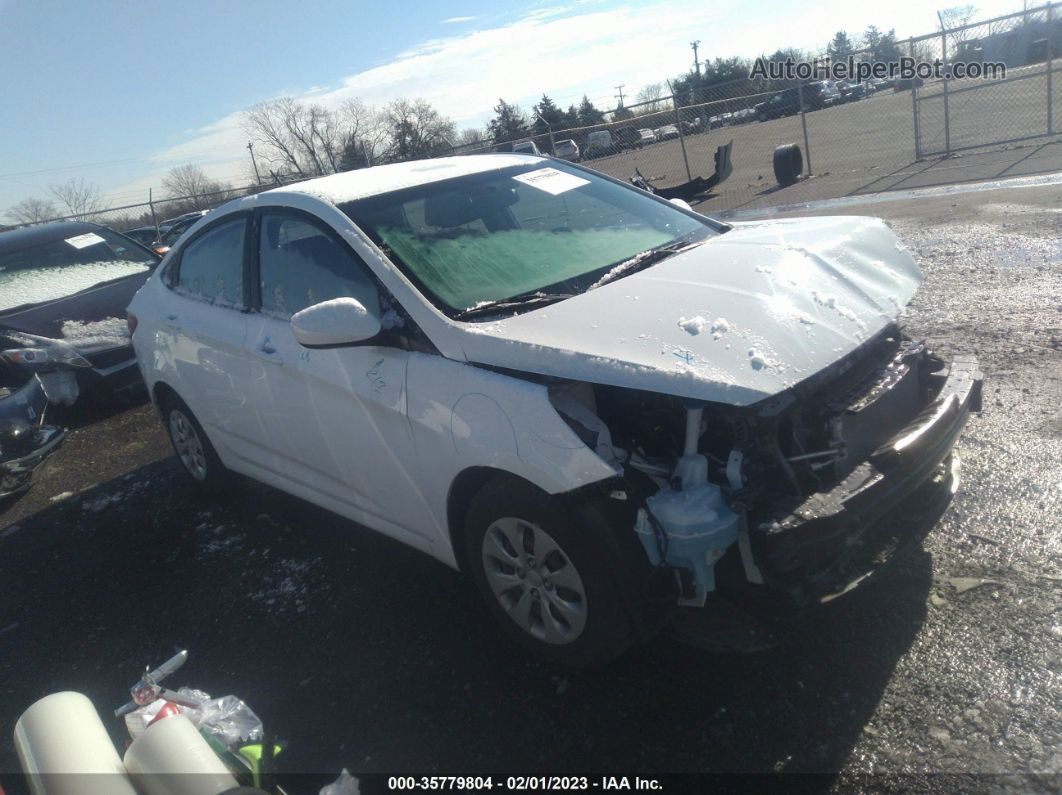 2016 Hyundai Accent Se White vin: KMHCT4AEXGU072117