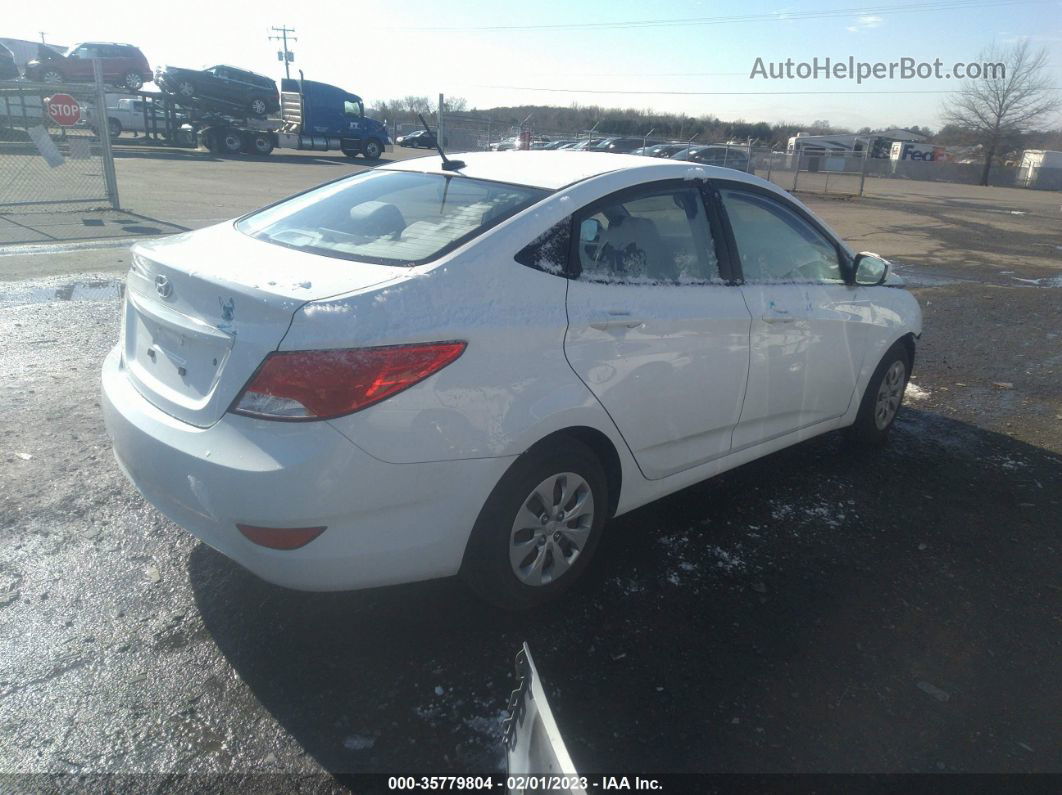 2016 Hyundai Accent Se White vin: KMHCT4AEXGU072117