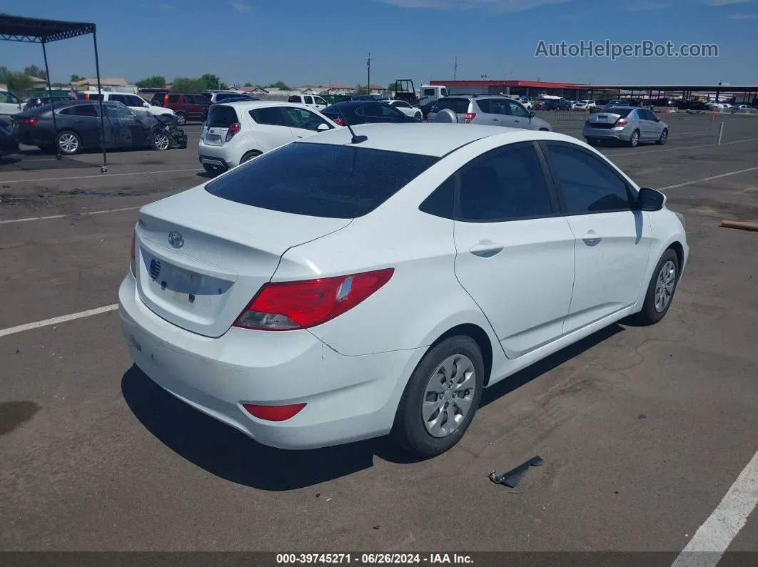 2016 Hyundai Accent Se White vin: KMHCT4AEXGU075793