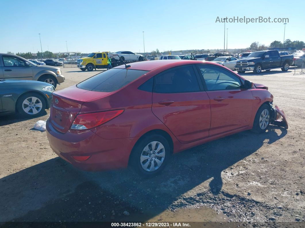 2016 Hyundai Accent Se Red vin: KMHCT4AEXGU095316