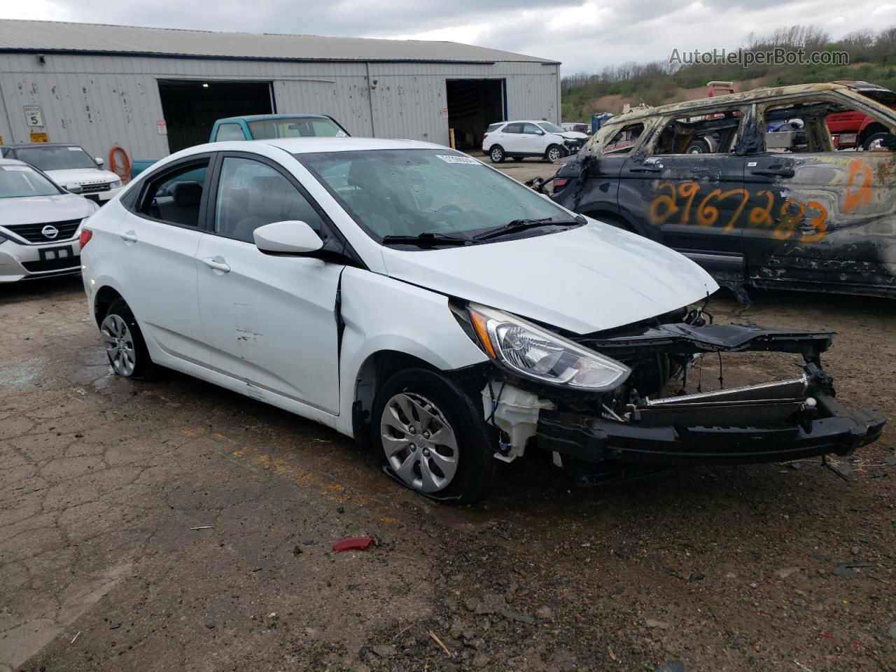 2016 Hyundai Accent Se White vin: KMHCT4AEXGU100885