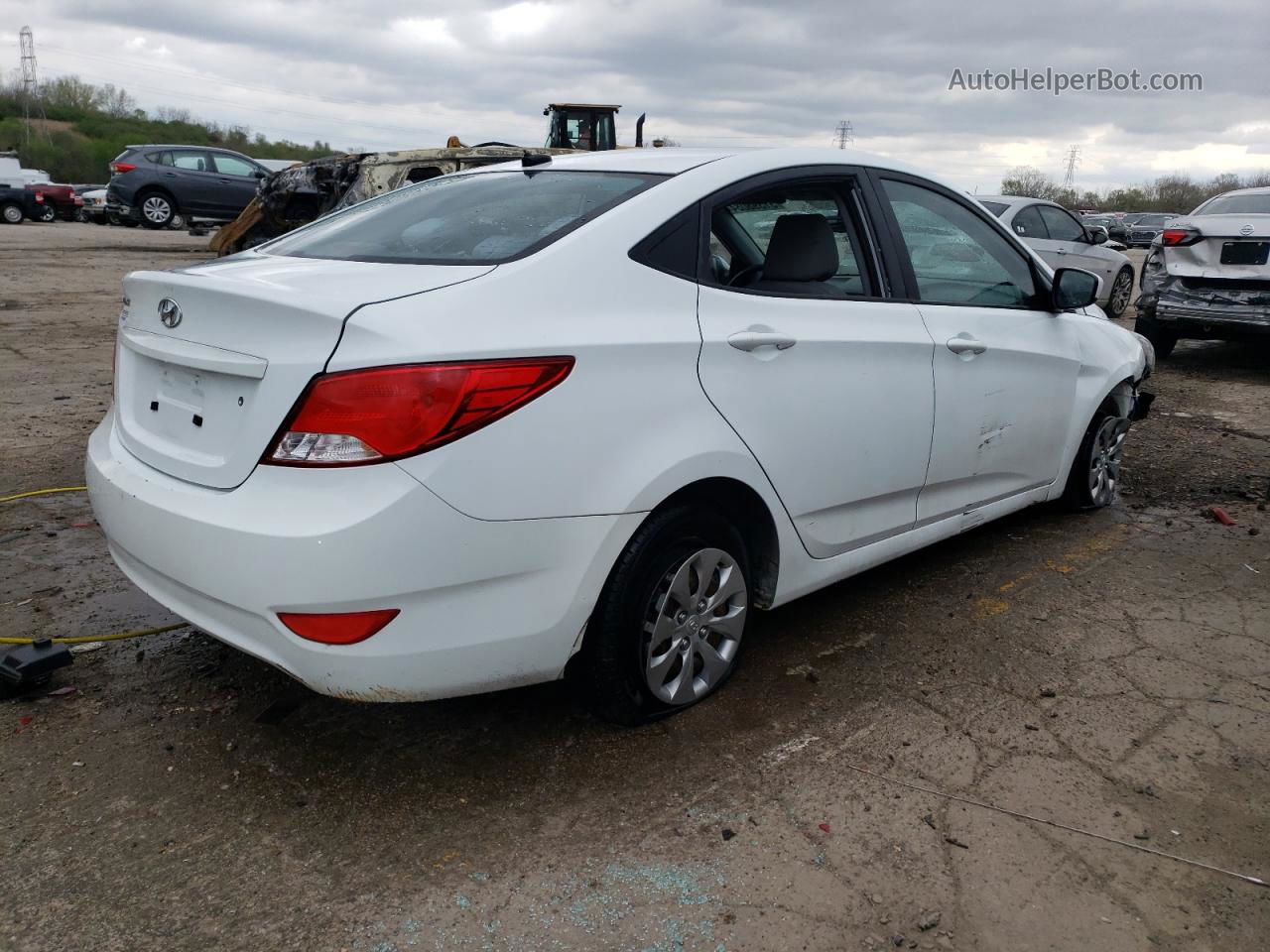 2016 Hyundai Accent Se White vin: KMHCT4AEXGU100885