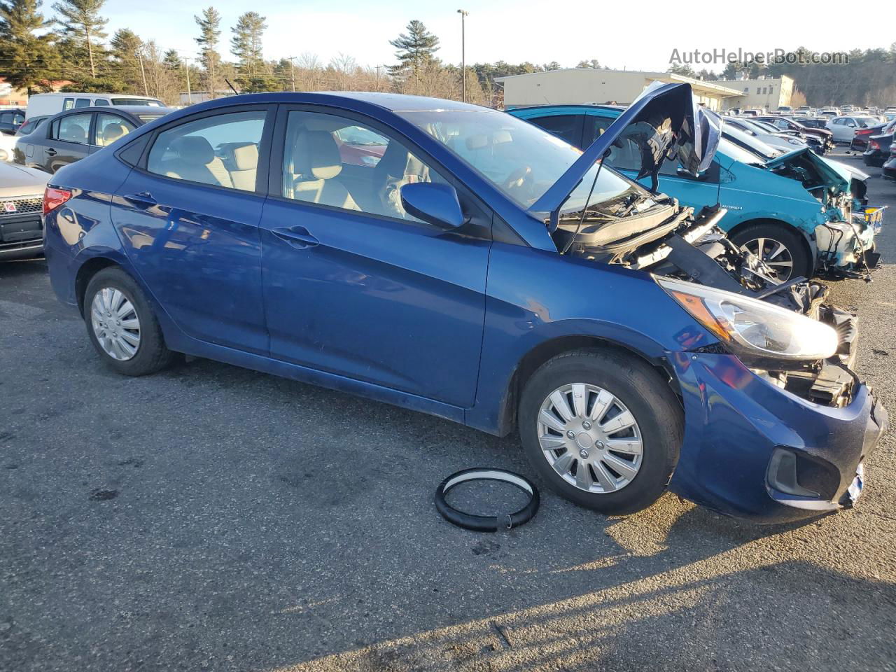 2016 Hyundai Accent Se Blue vin: KMHCT4AEXGU143848