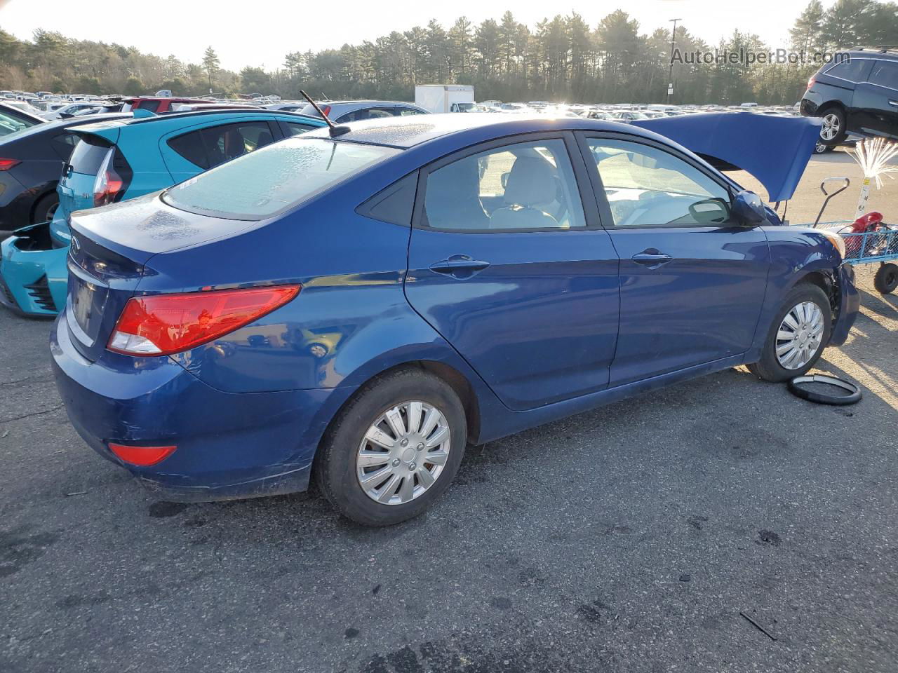 2016 Hyundai Accent Se Blue vin: KMHCT4AEXGU143848