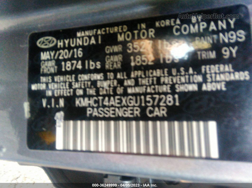 2016 Hyundai Accent Se Серый vin: KMHCT4AEXGU157281