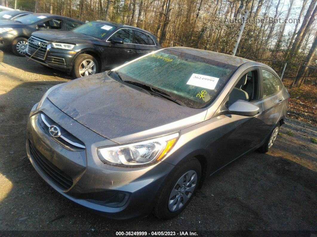 2016 Hyundai Accent Se Gray vin: KMHCT4AEXGU157281