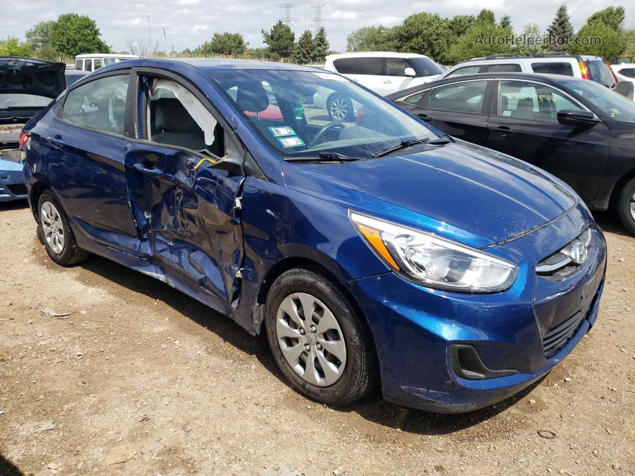 2016 Hyundai Accent Se Blue vin: KMHCT4AEXGU159581