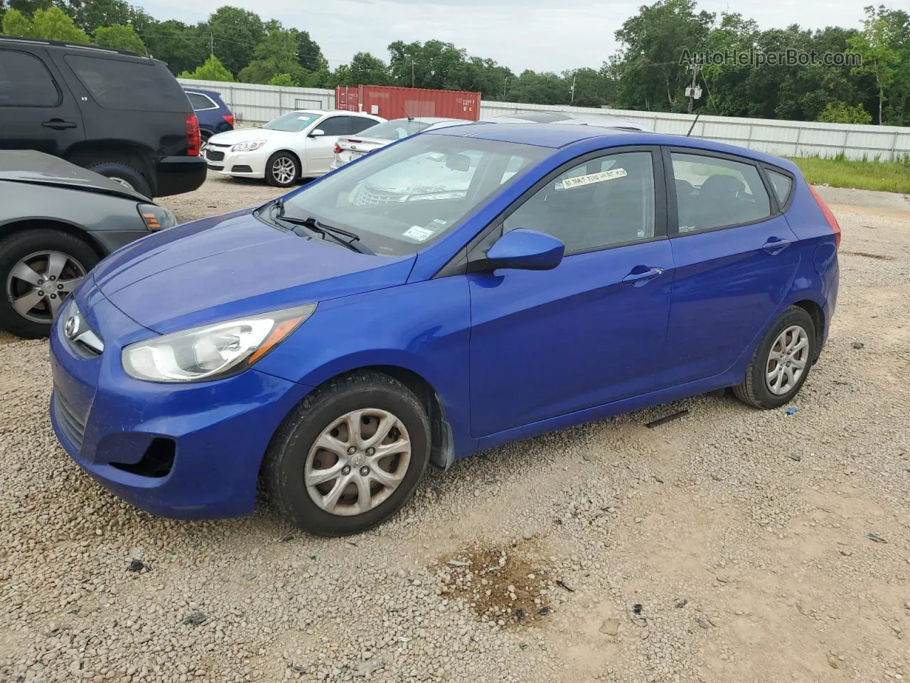 2014 Hyundai Accent Gls Blue vin: KMHCT5AE0EU177039