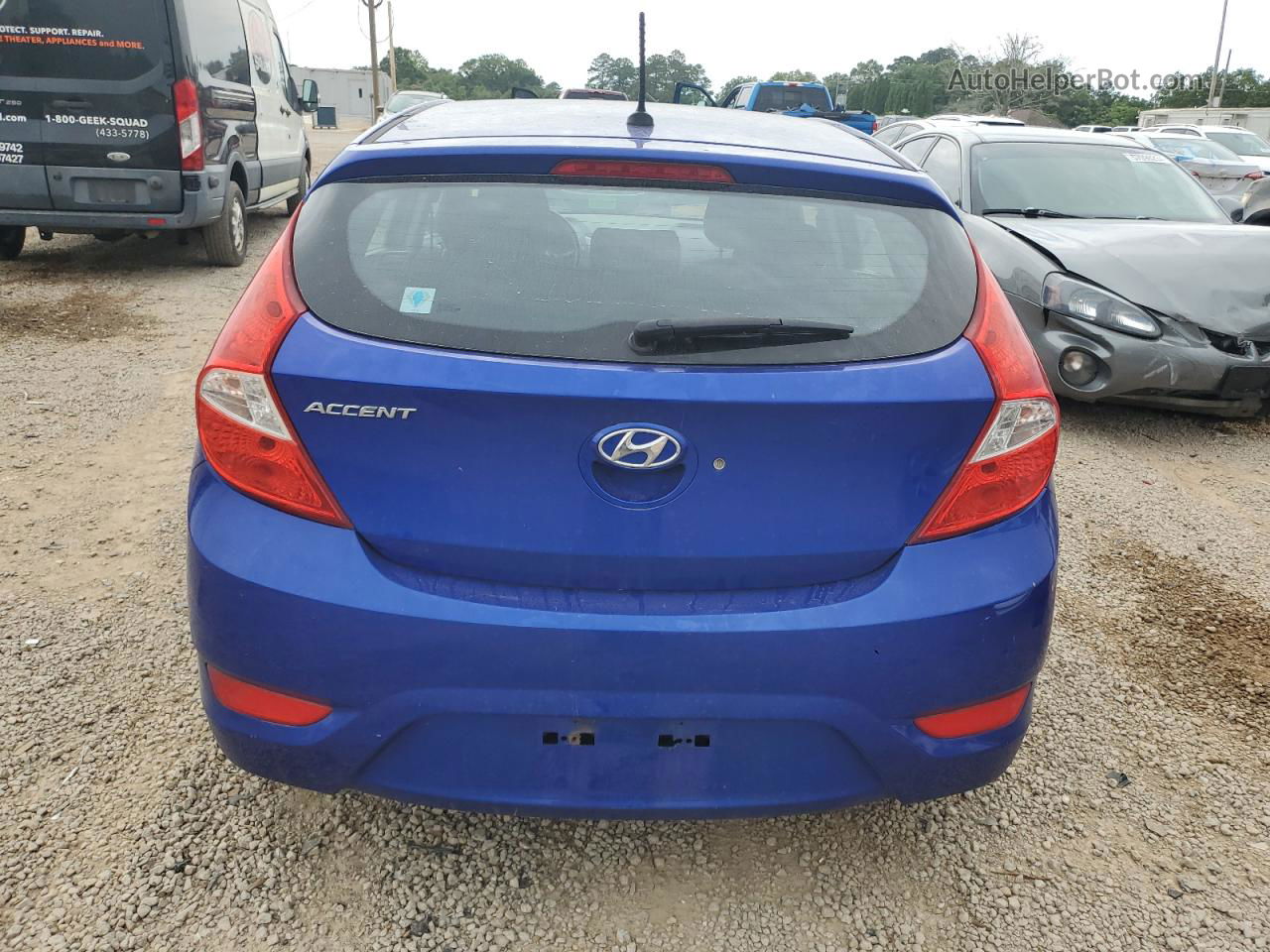 2014 Hyundai Accent Gls Blue vin: KMHCT5AE0EU177039