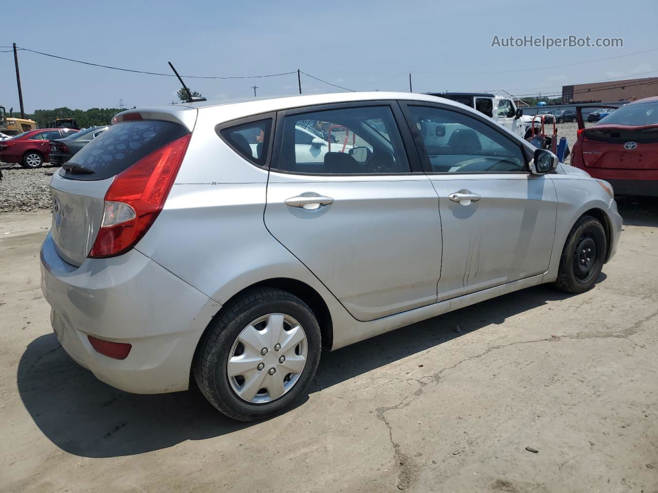 2014 Hyundai Accent Gls Серебряный vin: KMHCT5AE0EU196111