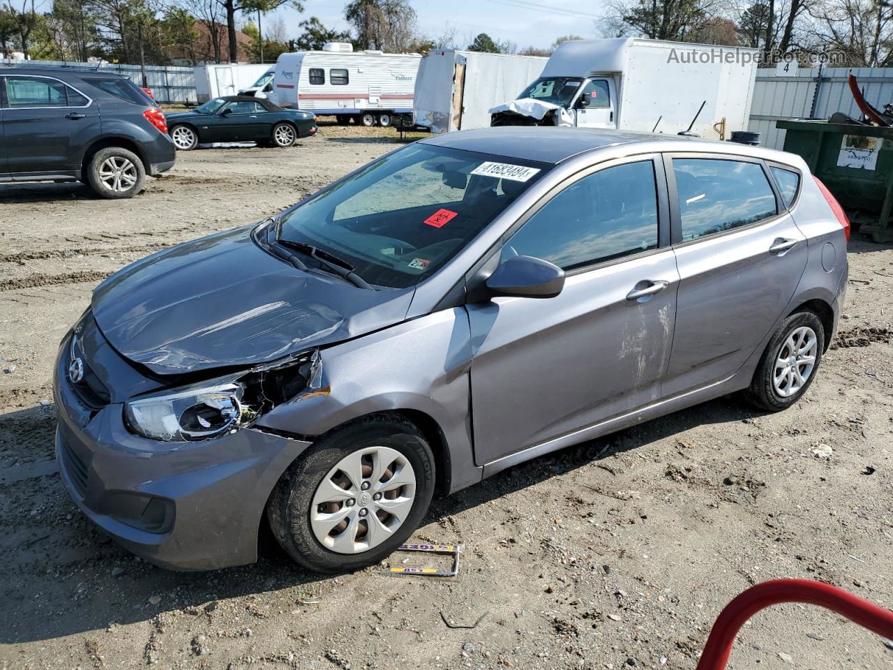 2015 Hyundai Accent Gs Gray vin: KMHCT5AE0FU213152