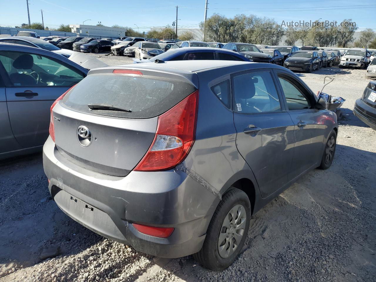 2015 Hyundai Accent Gs Gray vin: KMHCT5AE0FU219579