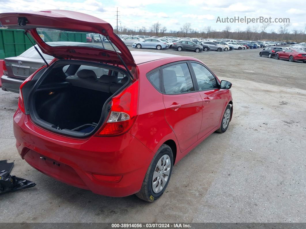 2016 Hyundai Accent Se Red vin: KMHCT5AE0GU248677