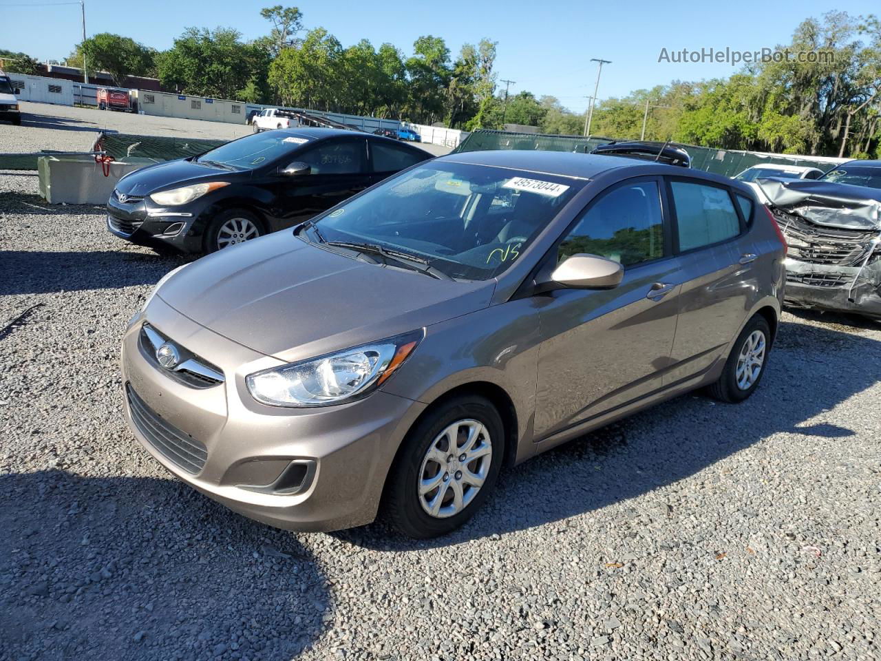 2013 Hyundai Accent Gls Brown vin: KMHCT5AE1DU088546