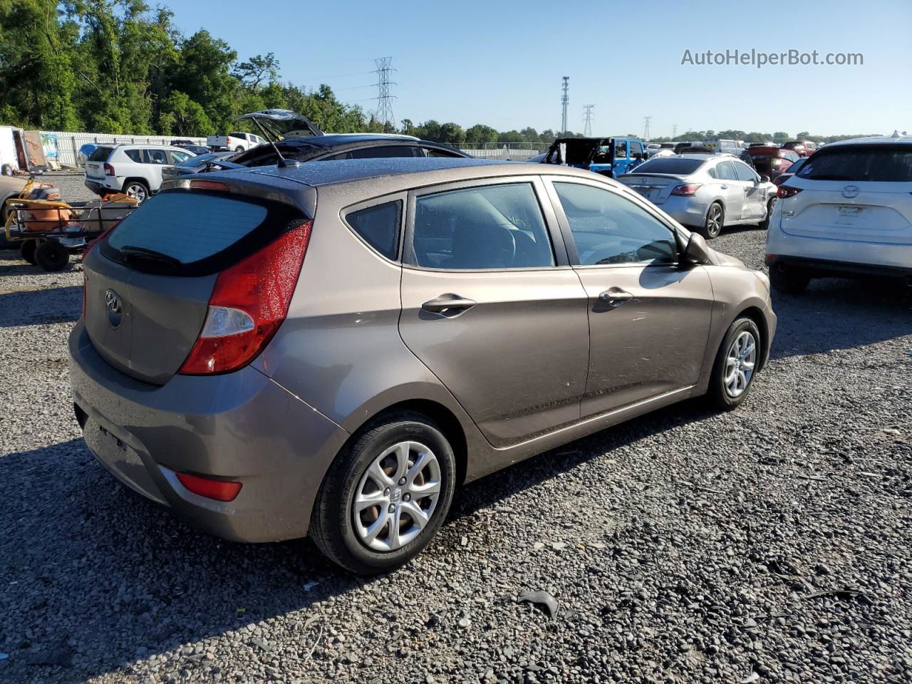 2013 Hyundai Accent Gls Brown vin: KMHCT5AE1DU088546