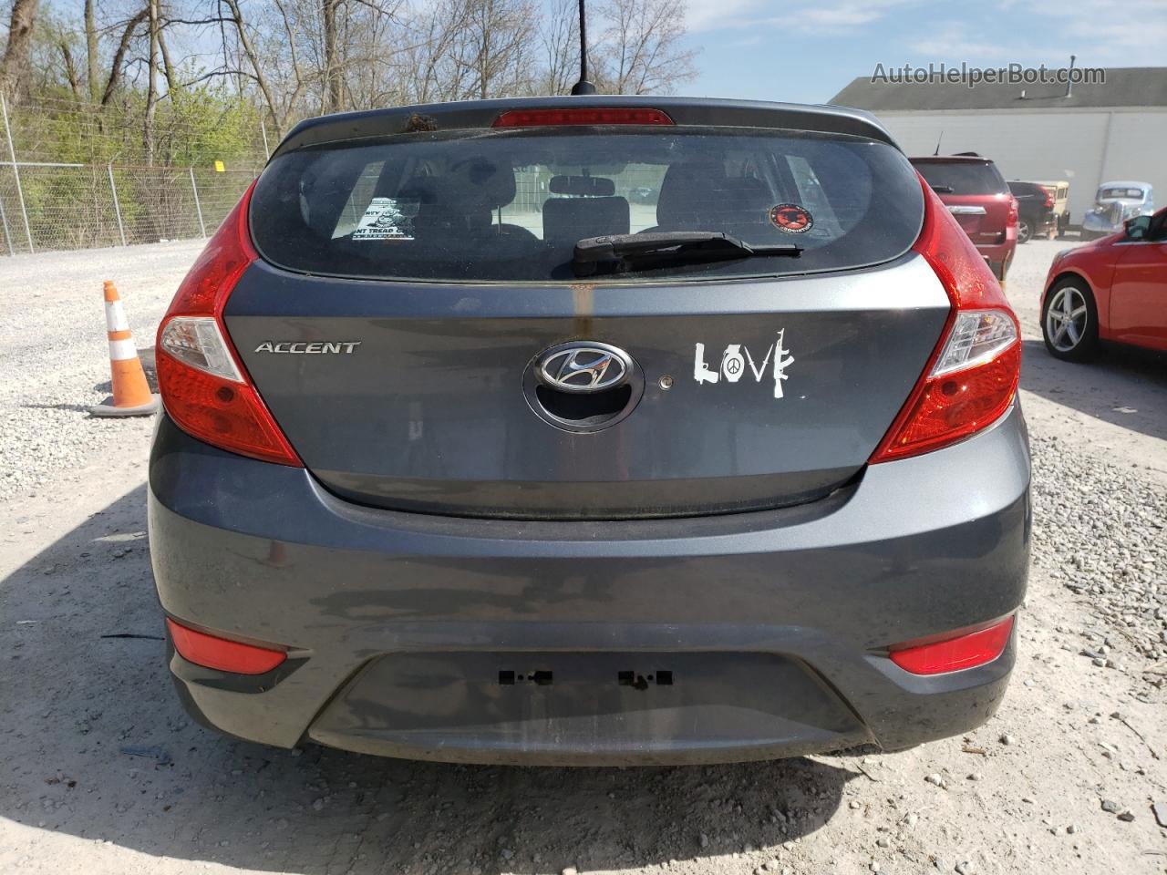 2013 Hyundai Accent Gls Серый vin: KMHCT5AE1DU093567