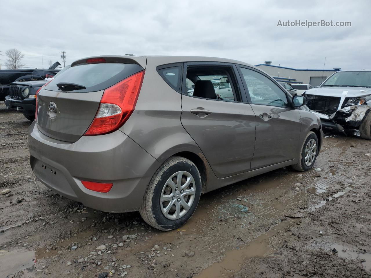 2014 Hyundai Accent Gls Brown vin: KMHCT5AE1EU163120