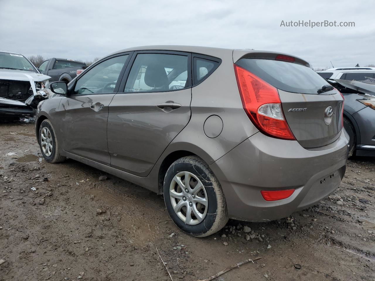 2014 Hyundai Accent Gls Brown vin: KMHCT5AE1EU163120