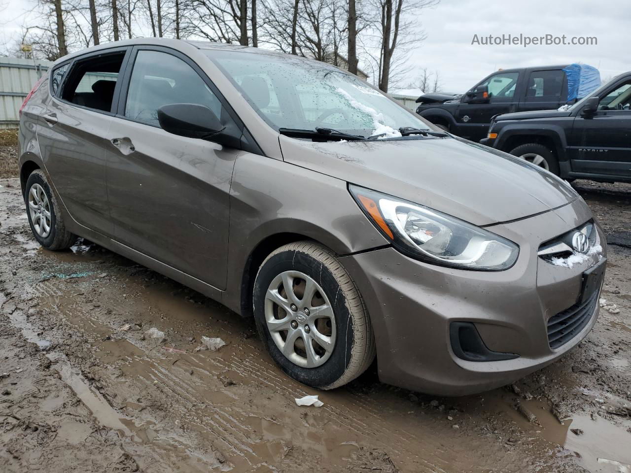 2014 Hyundai Accent Gls Brown vin: KMHCT5AE1EU163120