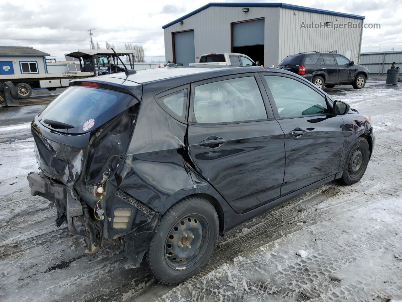 2014 Hyundai Accent Gls Black vin: KMHCT5AE1EU171461