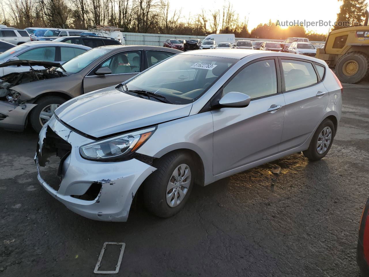 2015 Hyundai Accent Gs Silver vin: KMHCT5AE1FU205688