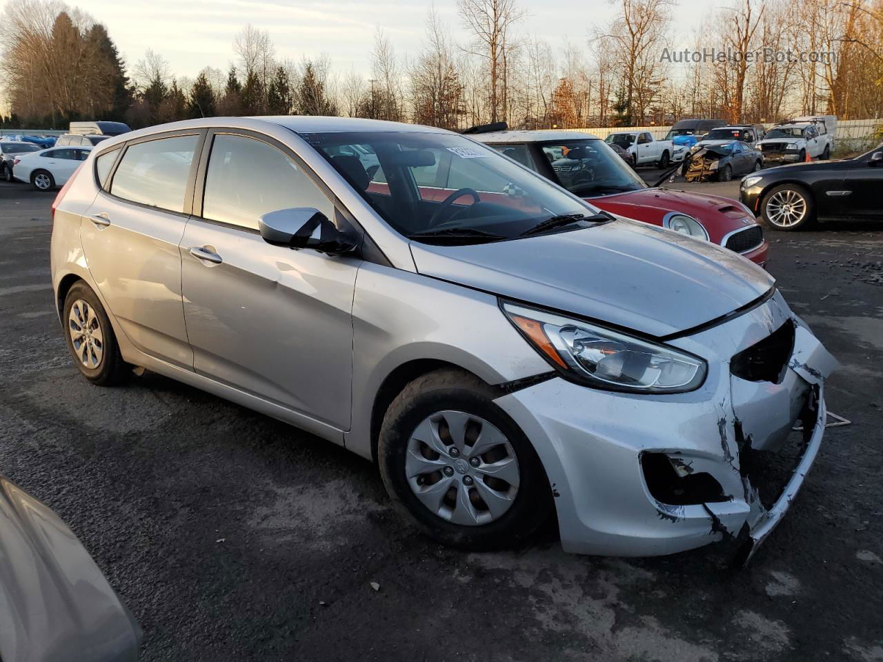 2015 Hyundai Accent Gs Серебряный vin: KMHCT5AE1FU205688