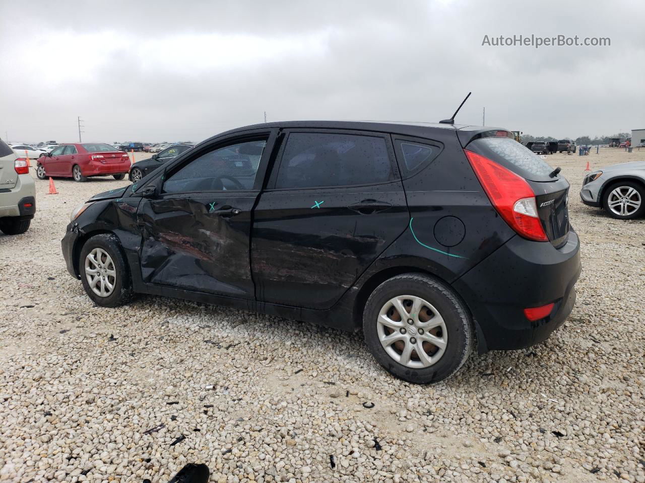 2013 Hyundai Accent Gls Black vin: KMHCT5AE2DU100140