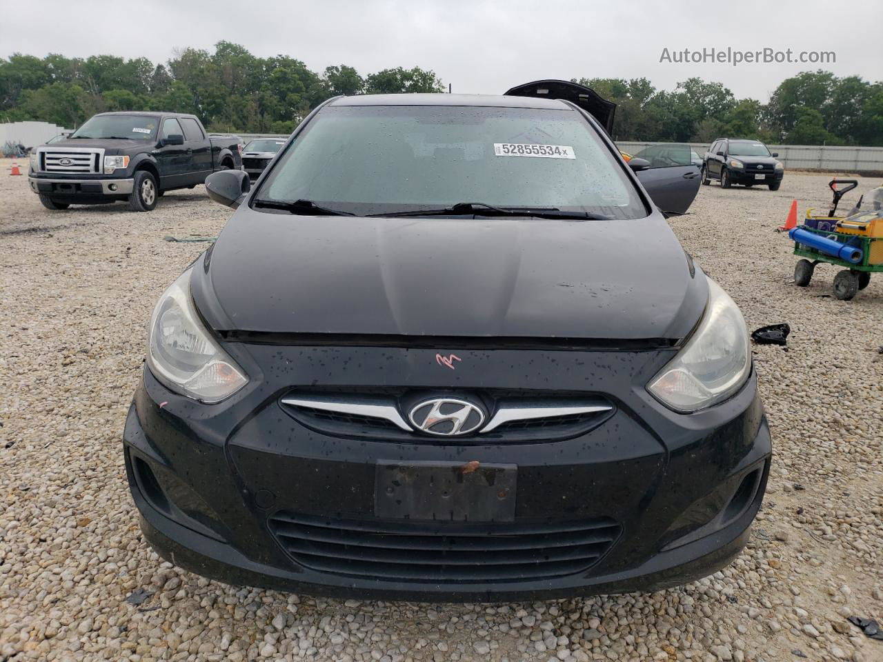 2013 Hyundai Accent Gls Black vin: KMHCT5AE2DU100140