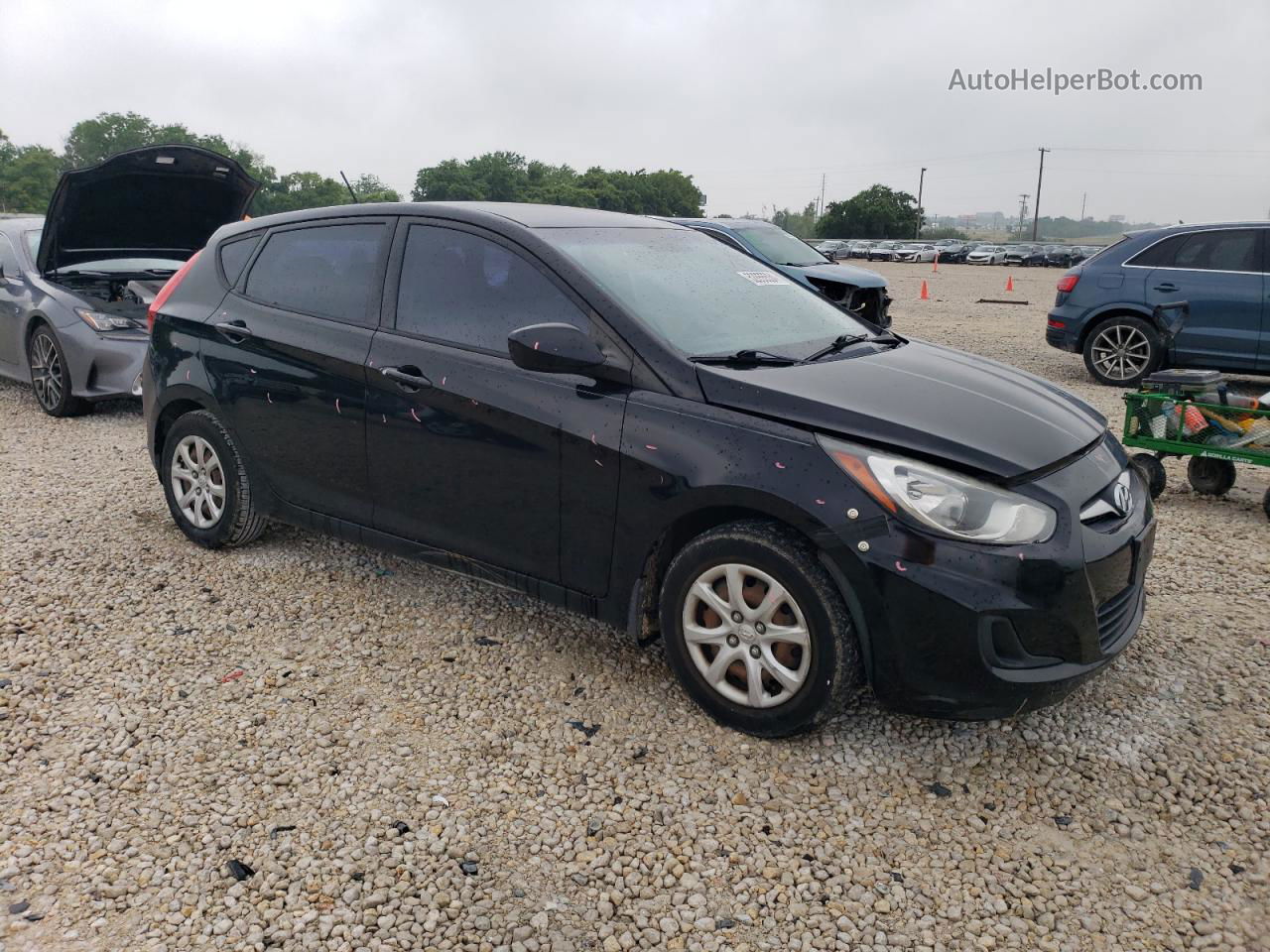 2013 Hyundai Accent Gls Black vin: KMHCT5AE2DU100140