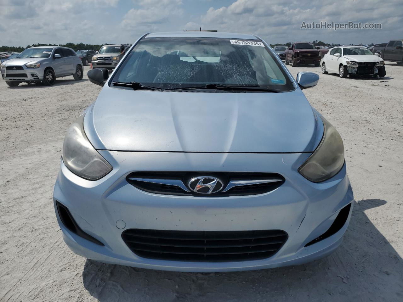 2014 Hyundai Accent Gls Blue vin: KMHCT5AE2EU158010