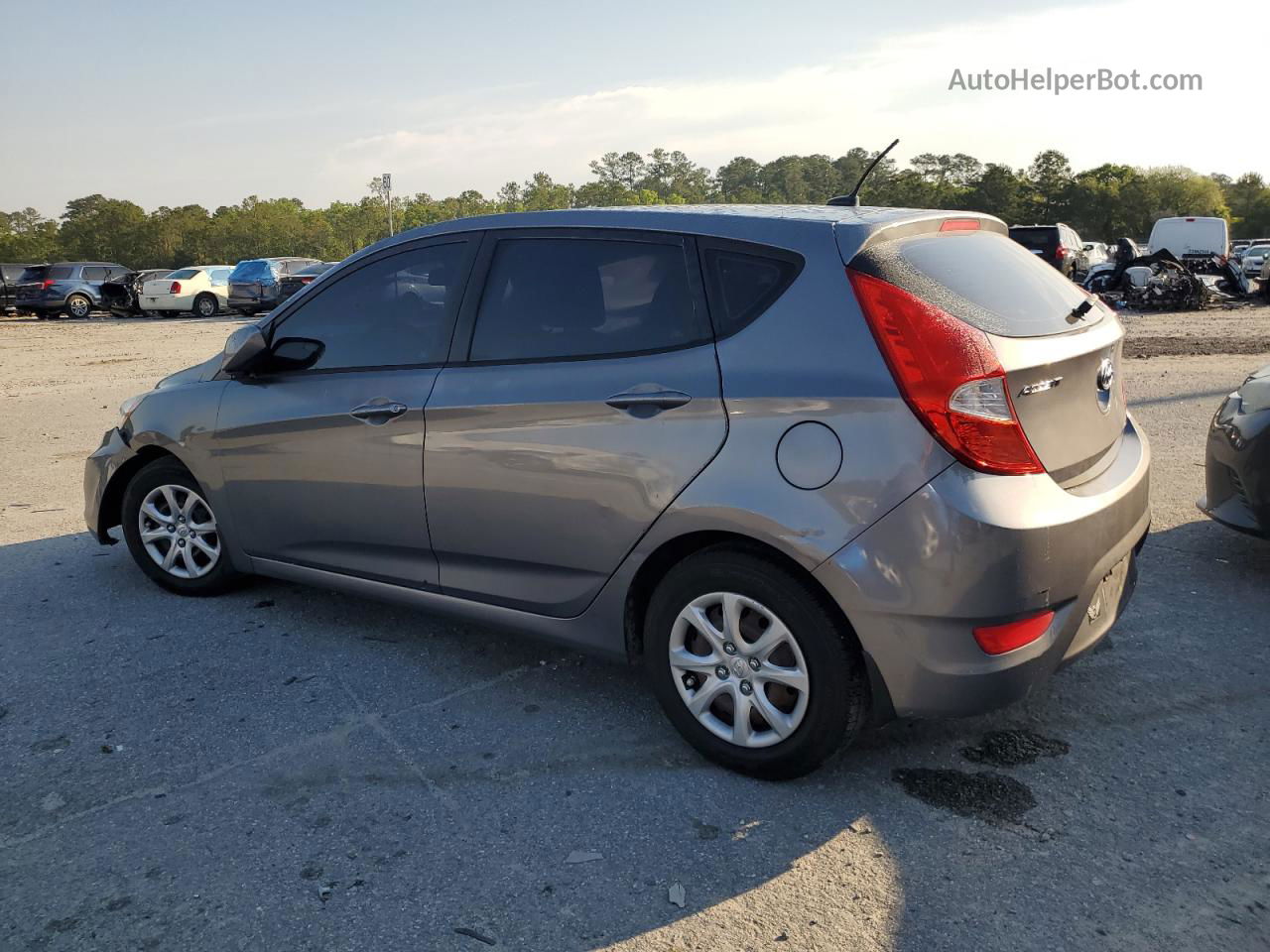 2014 Hyundai Accent Gls Gray vin: KMHCT5AE2EU188639