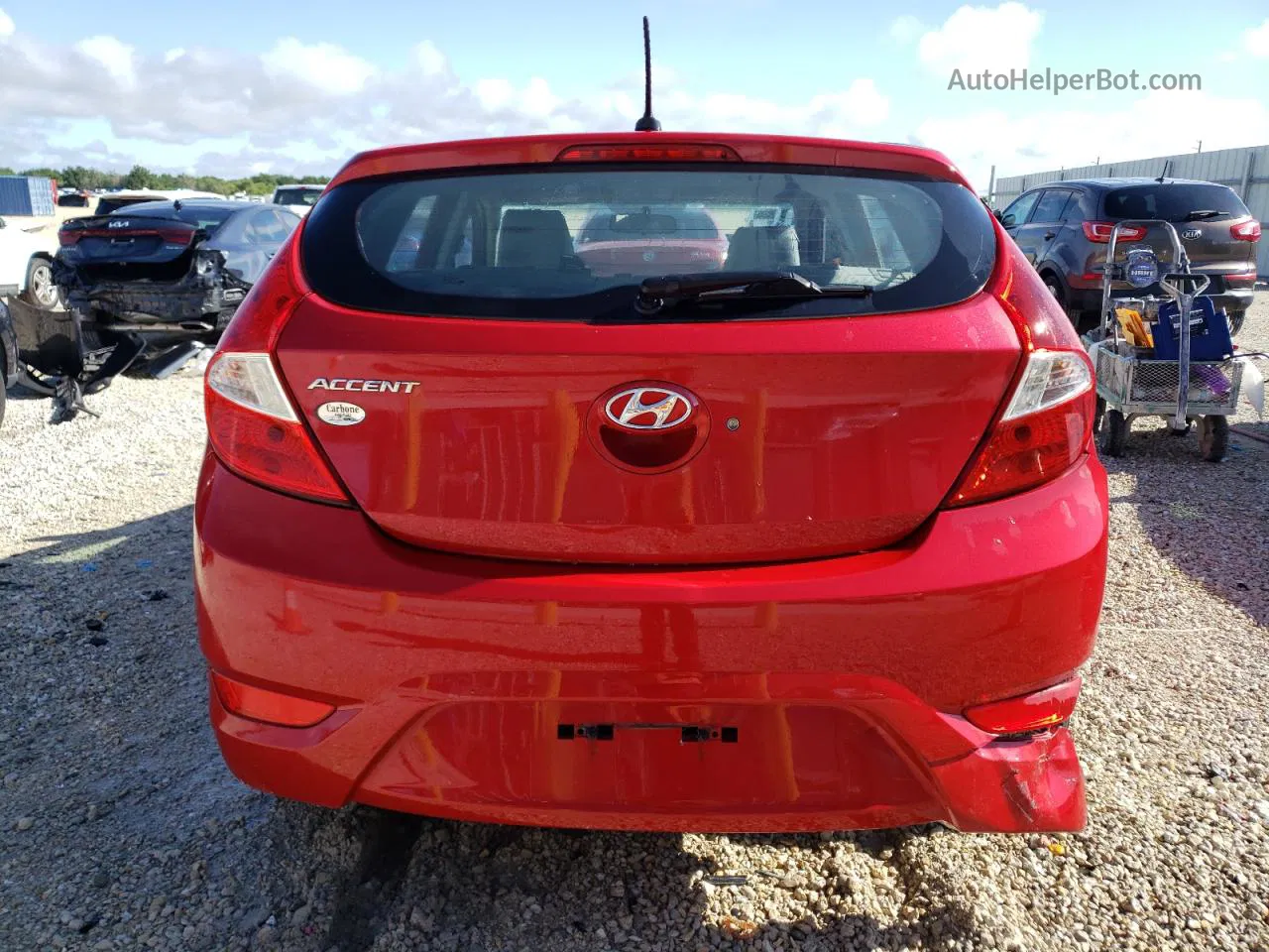 2016 Hyundai Accent Se Red vin: KMHCT5AE2GU244128