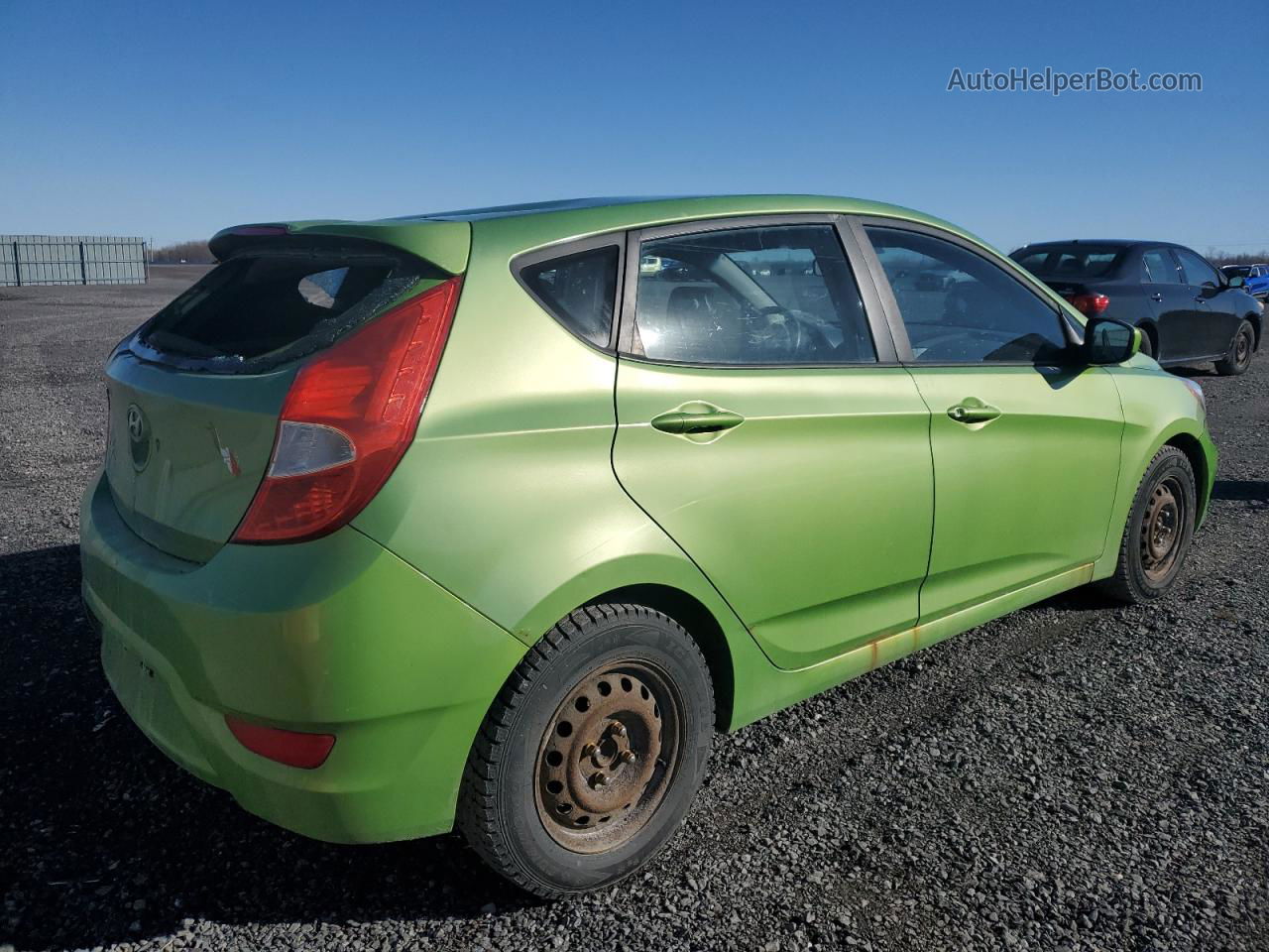 2013 Hyundai Accent Gls Green vin: KMHCT5AE3DU090993