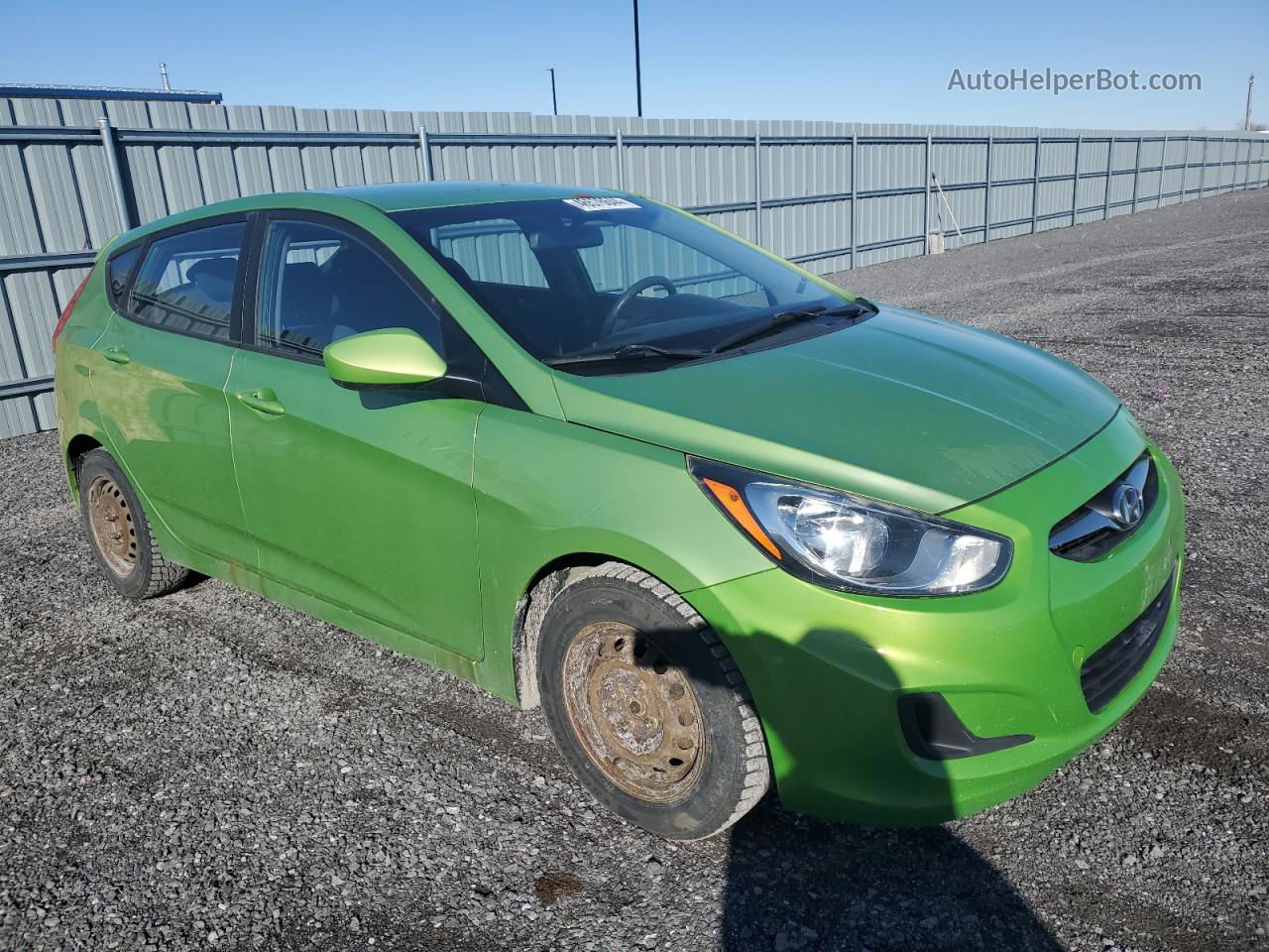 2013 Hyundai Accent Gls Green vin: KMHCT5AE3DU090993