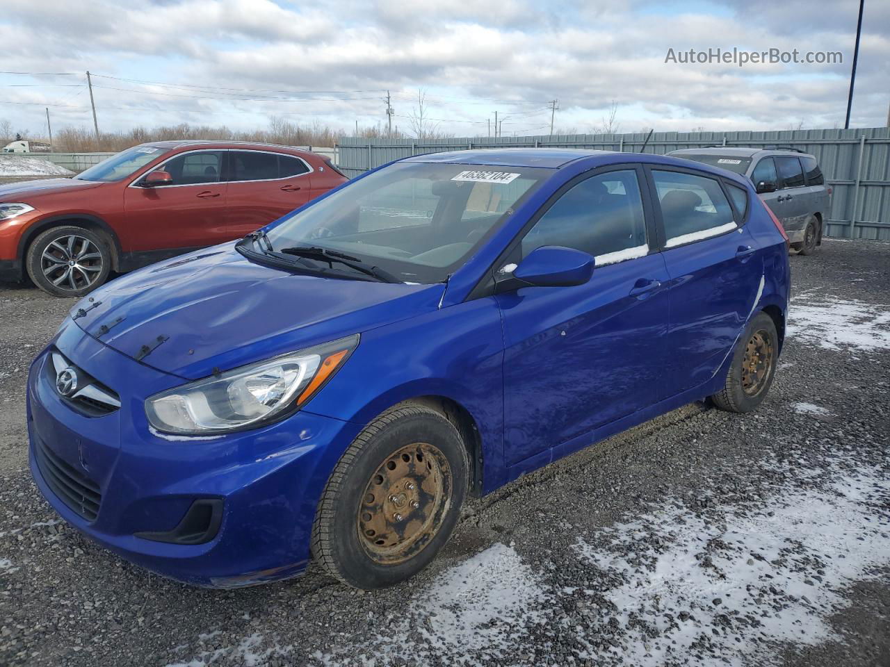 2013 Hyundai Accent Gls Синий vin: KMHCT5AE3DU123104