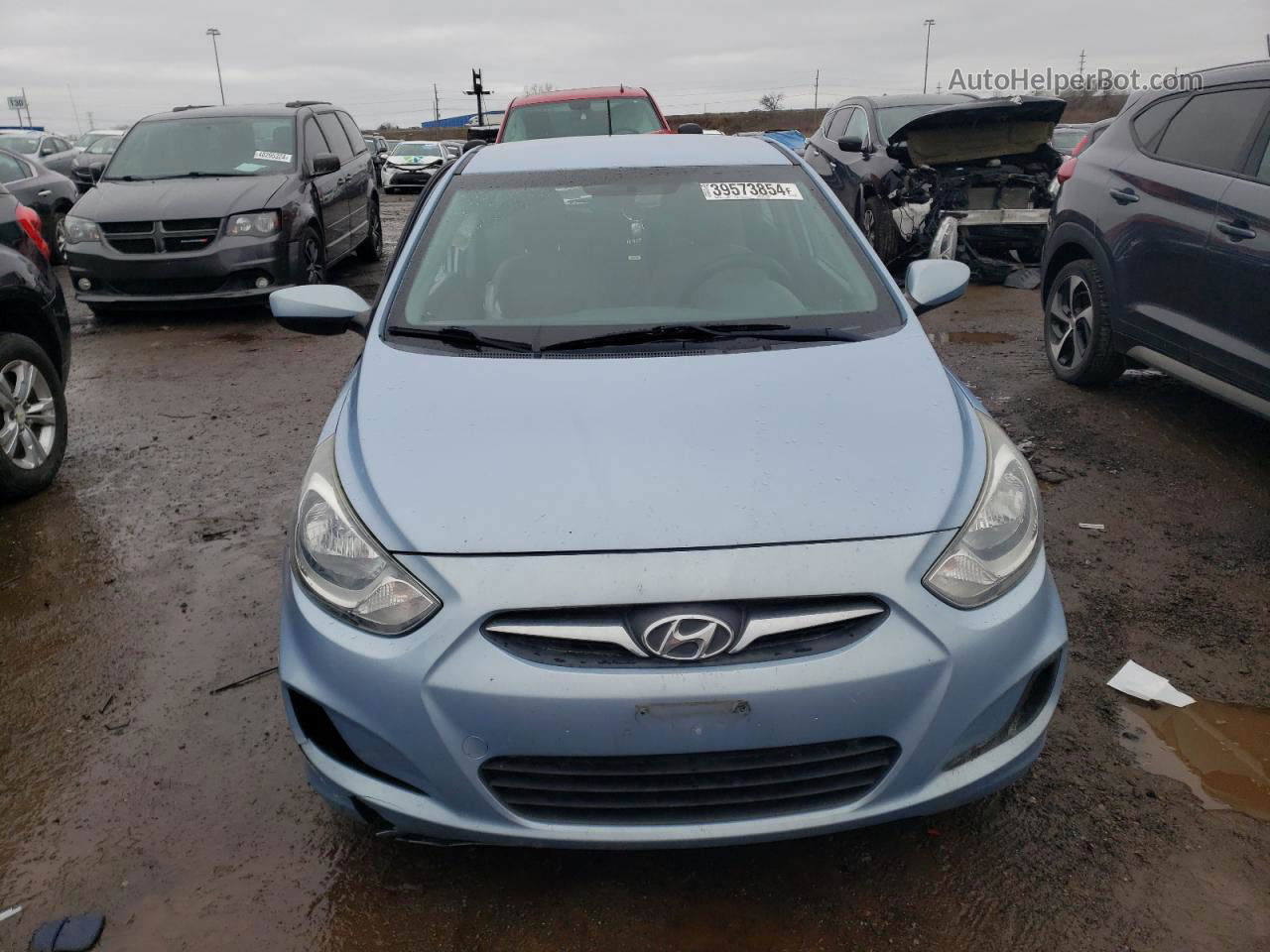 2014 Hyundai Accent Gls Синий vin: KMHCT5AE3EU141152