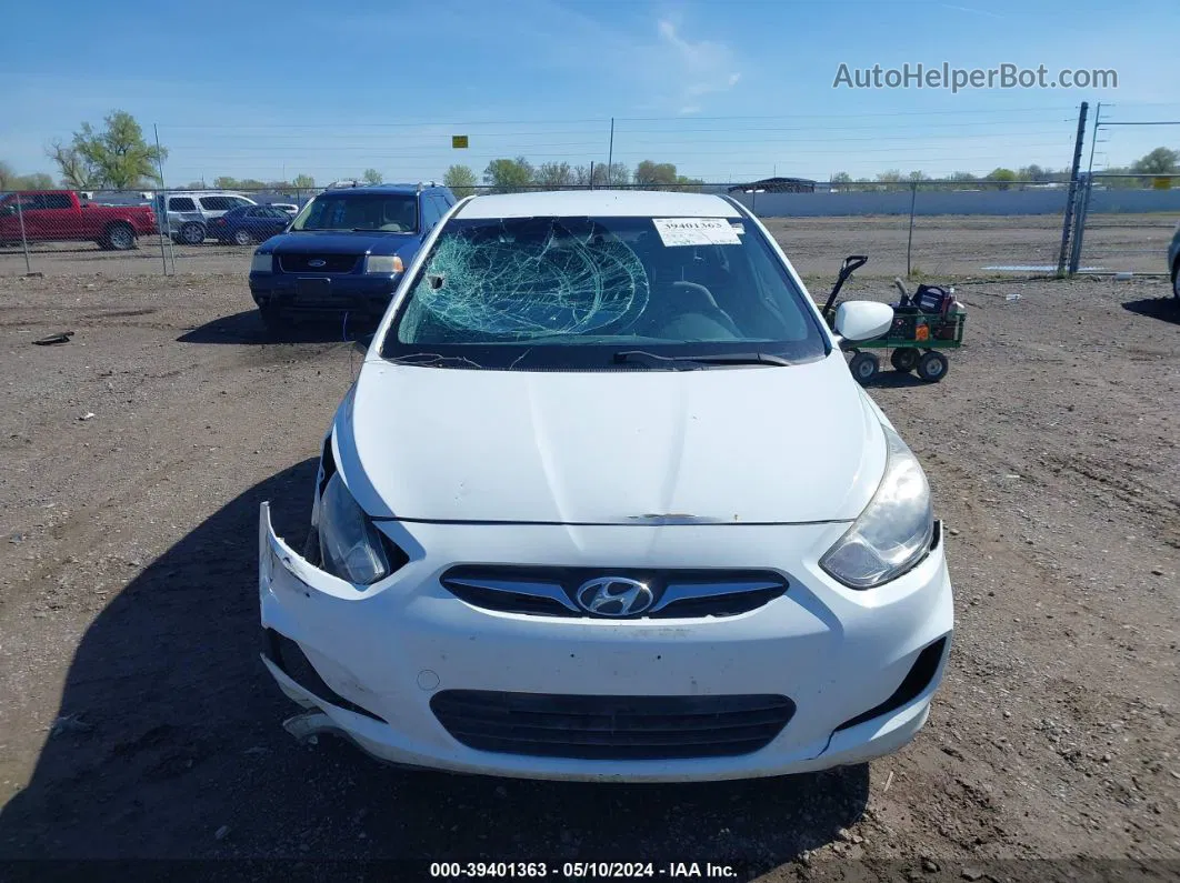 2014 Hyundai Accent Gs White vin: KMHCT5AE3EU164110