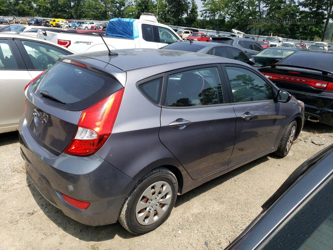 2015 Hyundai Accent Gs Gray vin: KMHCT5AE3FU200802