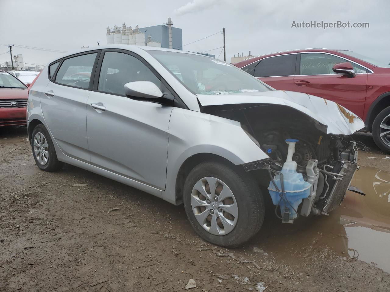 2015 Hyundai Accent Gs Silver vin: KMHCT5AE3FU204395