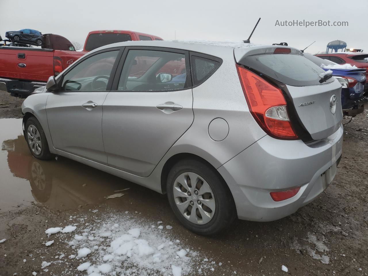 2015 Hyundai Accent Gs Silver vin: KMHCT5AE3FU204395