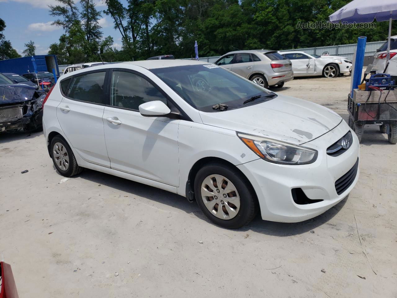 2016 Hyundai Accent Se White vin: KMHCT5AE3GU236961