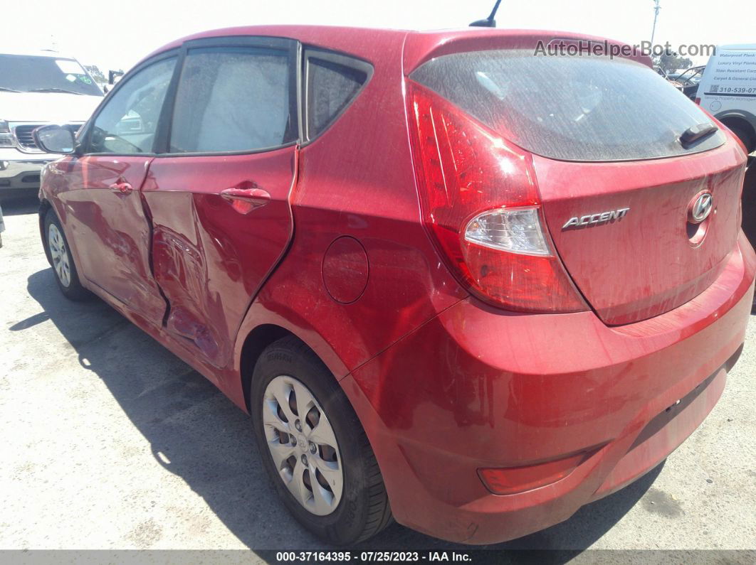 2016 Hyundai Accent Se Красный vin: KMHCT5AE3GU290910