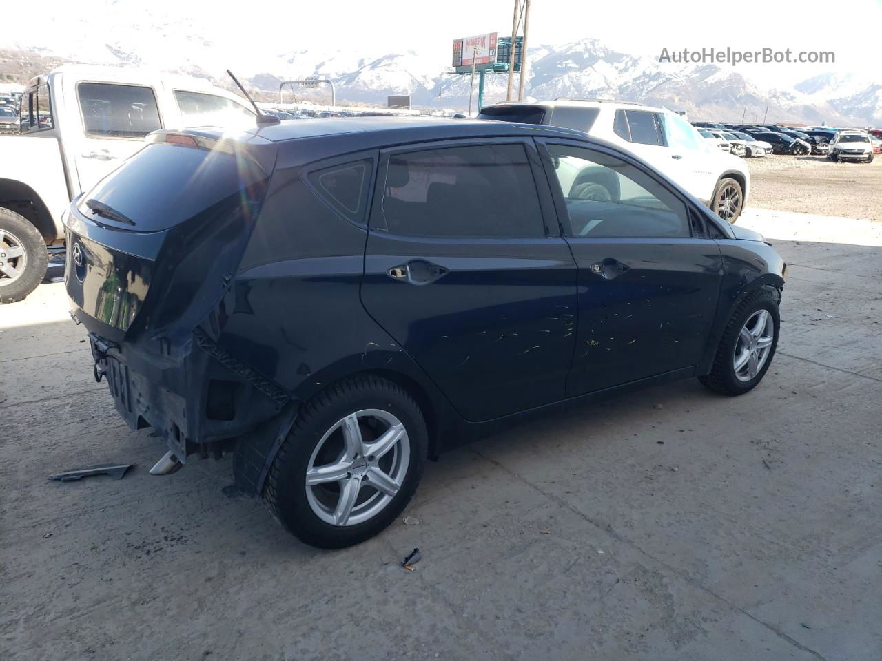 2013 Hyundai Accent Gls Black vin: KMHCT5AE4DU109194