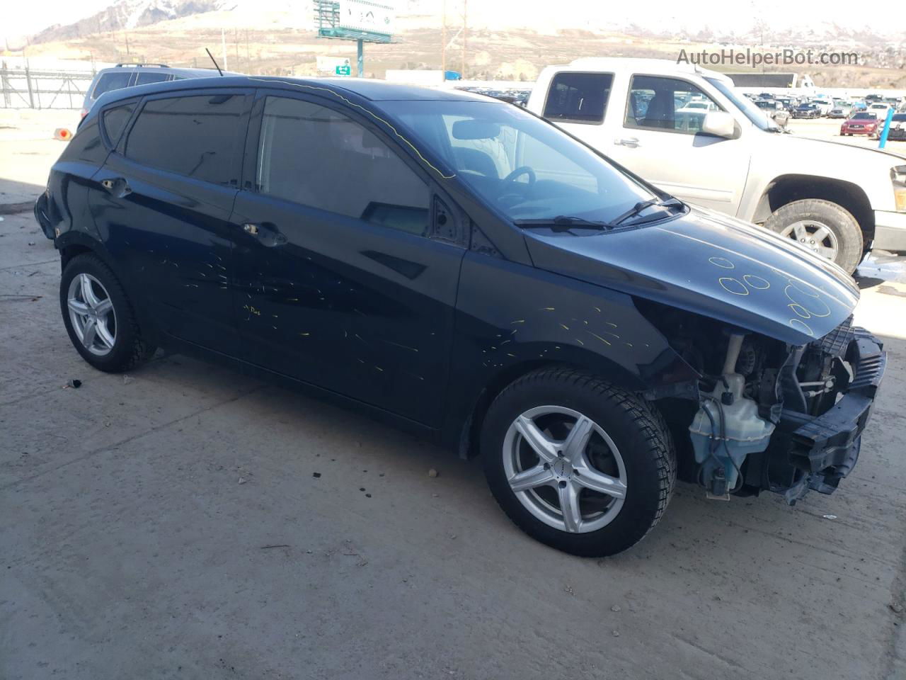 2013 Hyundai Accent Gls Black vin: KMHCT5AE4DU109194