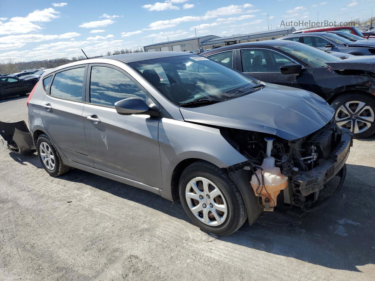 2014 Hyundai Accent Gls Silver vin: KMHCT5AE4EU162561