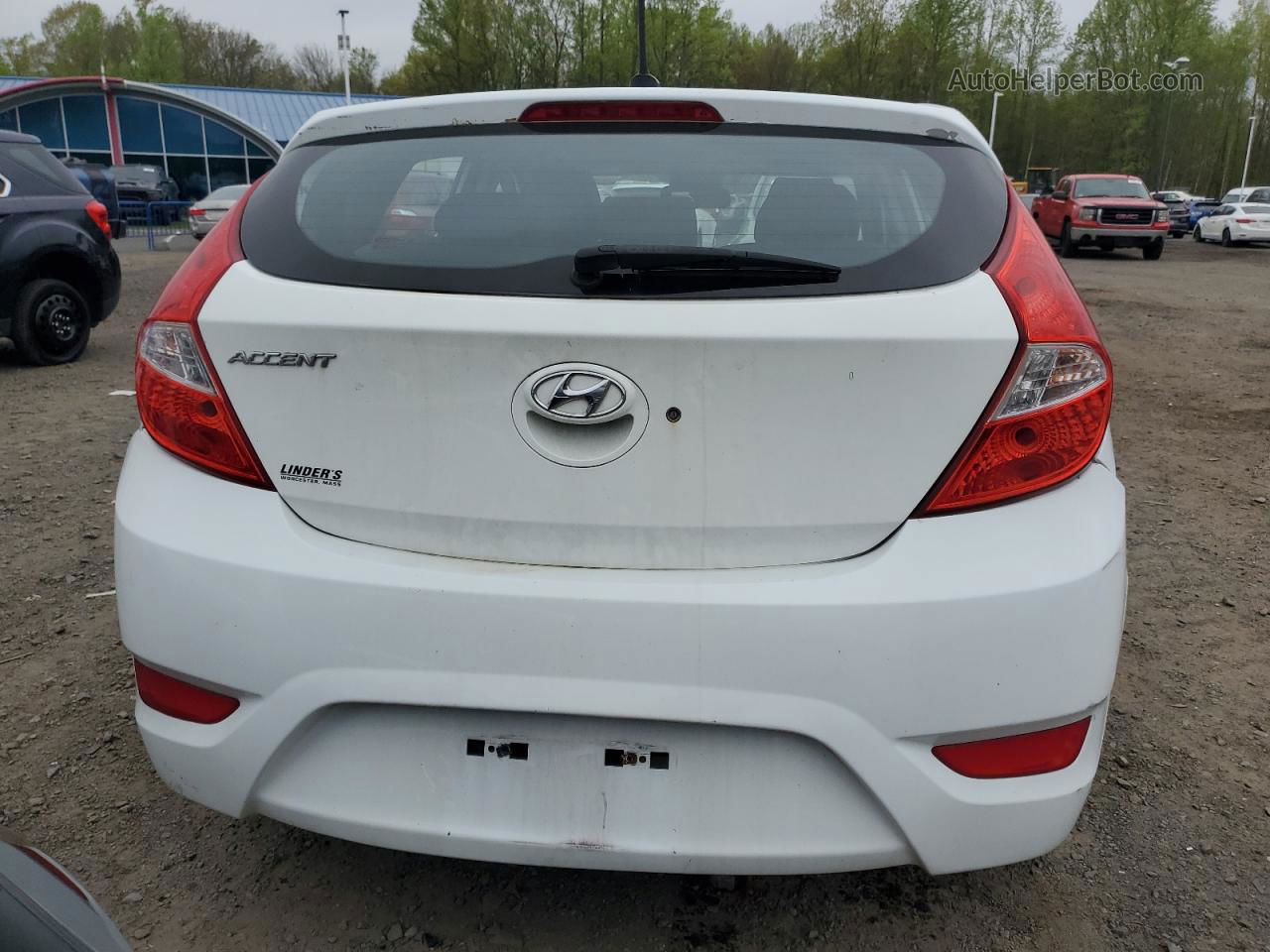 2014 Hyundai Accent Gls White vin: KMHCT5AE4EU165119