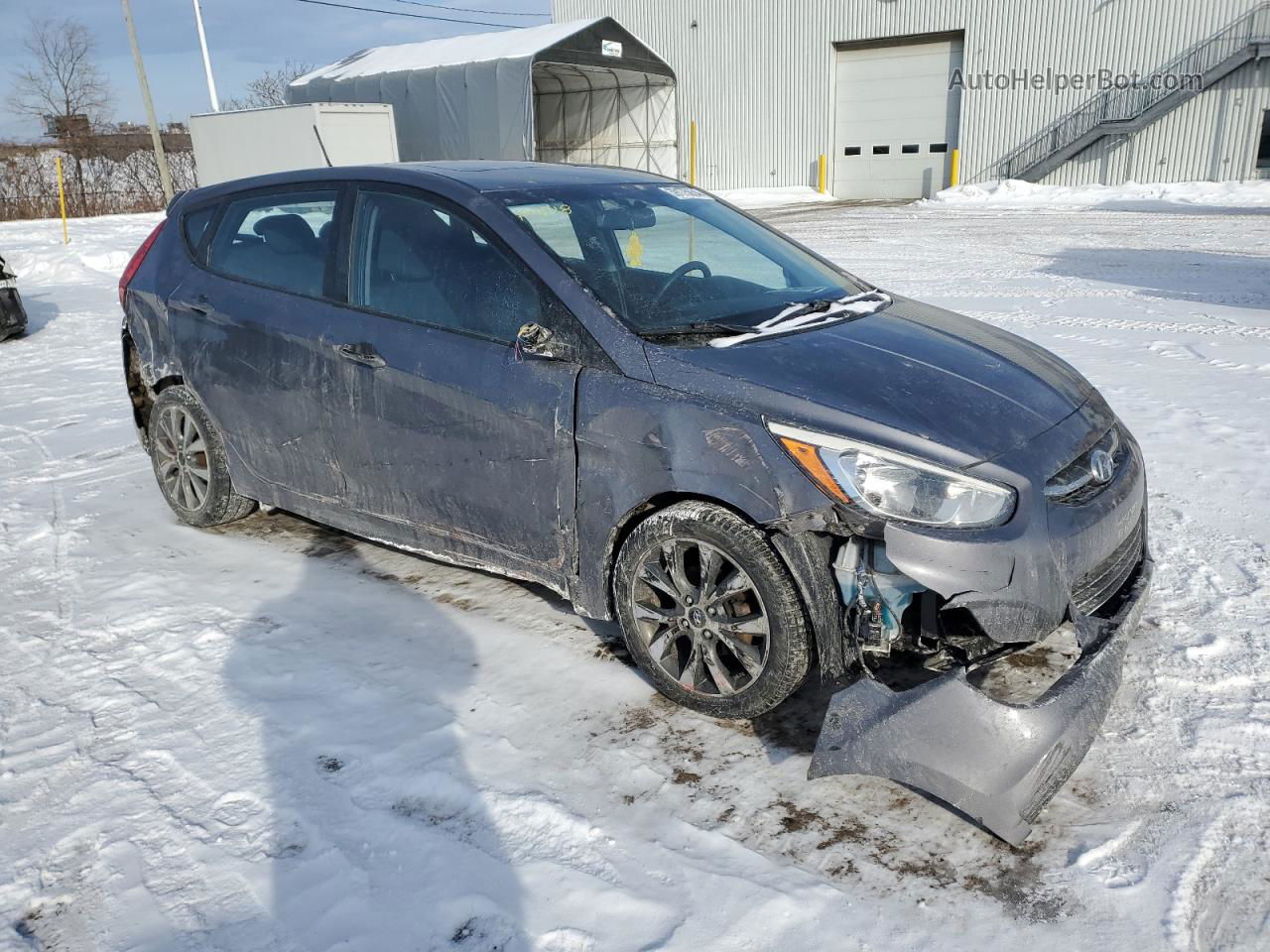 2015 Hyundai Accent Gs Gray vin: KMHCT5AE4FU229080