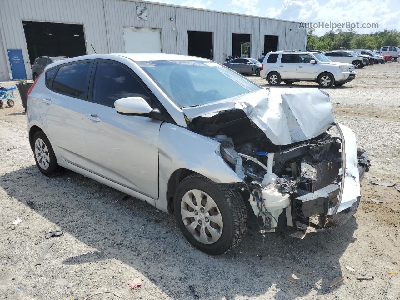 2015 Hyundai Accent Gs Silver vin: KMHCT5AE4FU232481