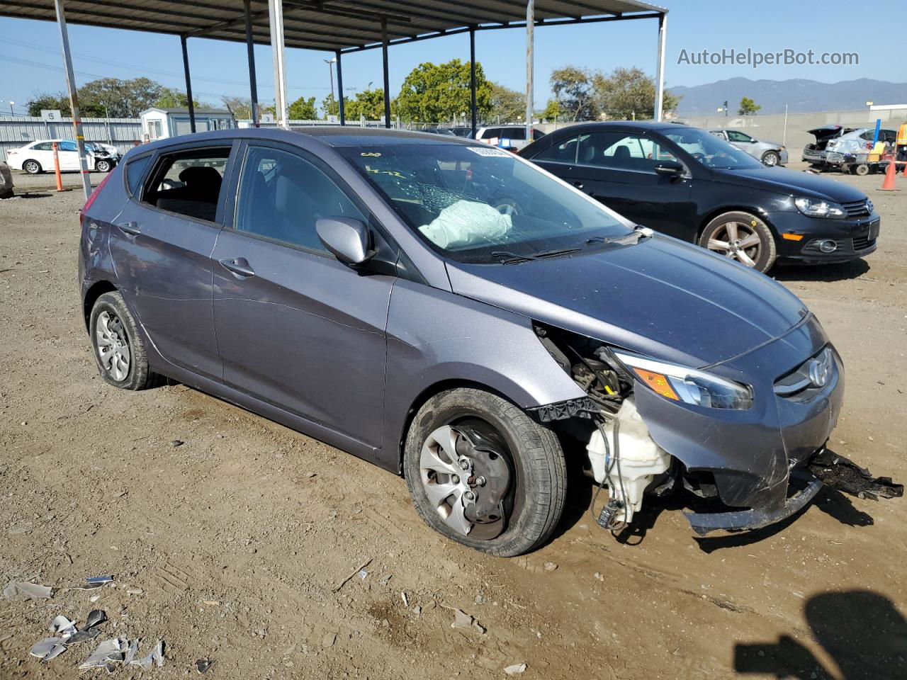 2016 Hyundai Accent Se Gray vin: KMHCT5AE4GU242963